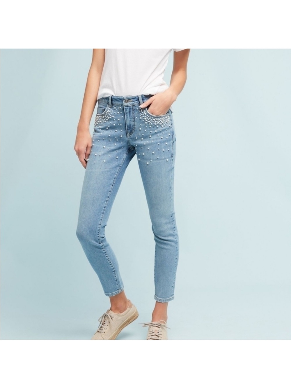 Anthropologie Pilcro And The letterpress Script pearl jeans Size 29
